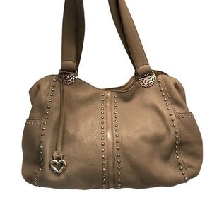 Brighton gray leather pretty tough studded bag